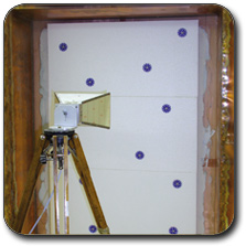 Labortest Abschirm-Fenster